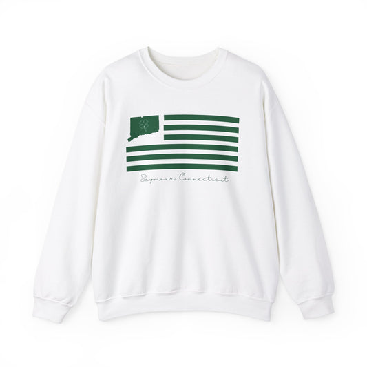 Seymour Connecticut St. Patrick’s Day Flag Unisex Heavy Blend™ Crewneck Sweatshirt