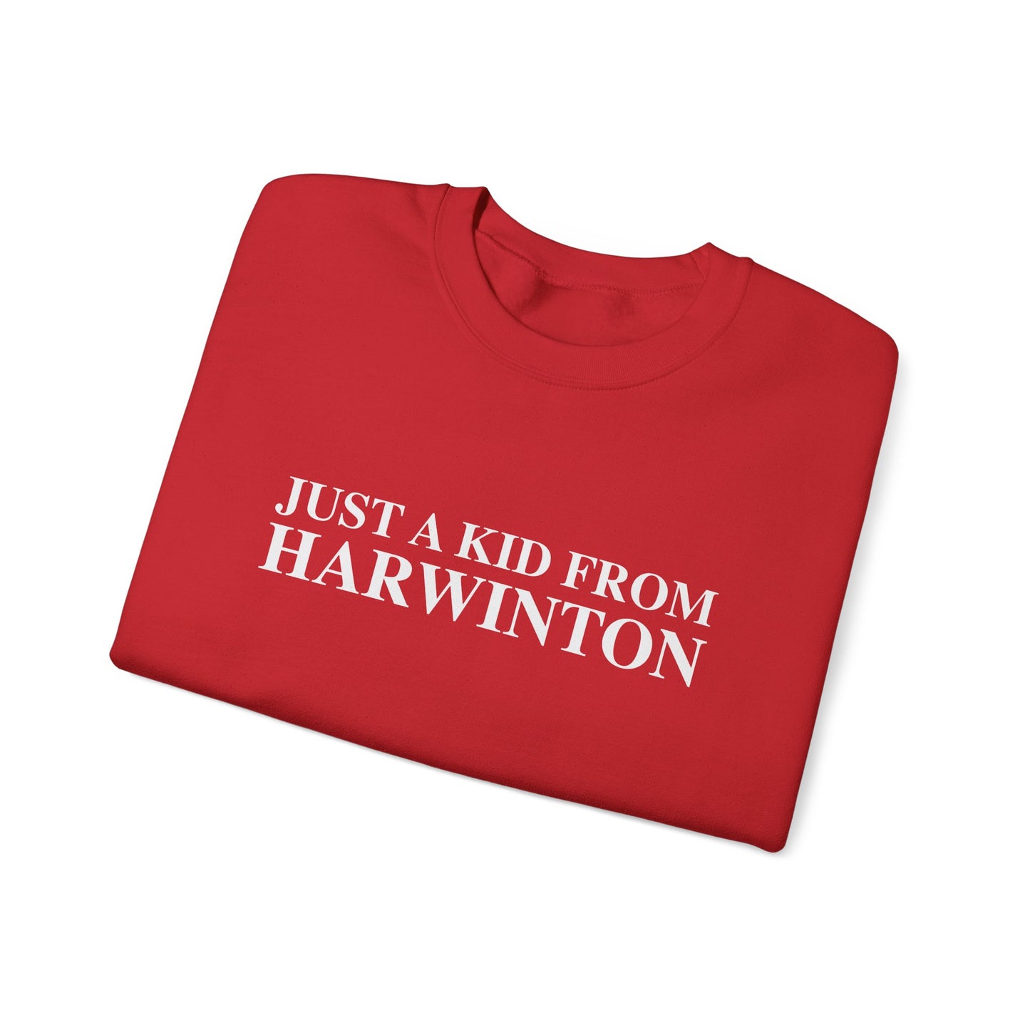 Just a kid from Harwinton Unisex Heavy Blend™ Crewneck Sweatshirt