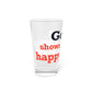 Goose Shows Are My Happy Place - Blue & Orange Pint Glass, 16oz