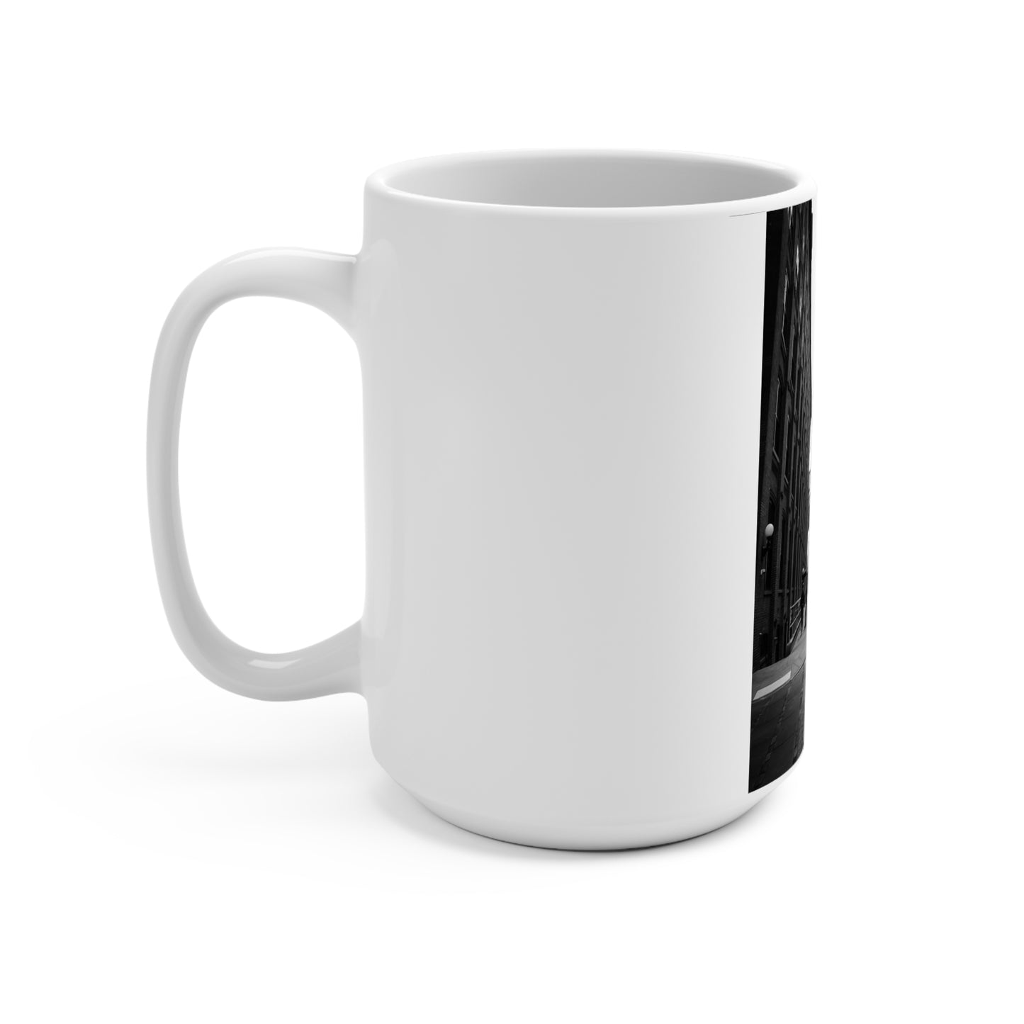 Manhattan Bridge Black and White Mug 15oz