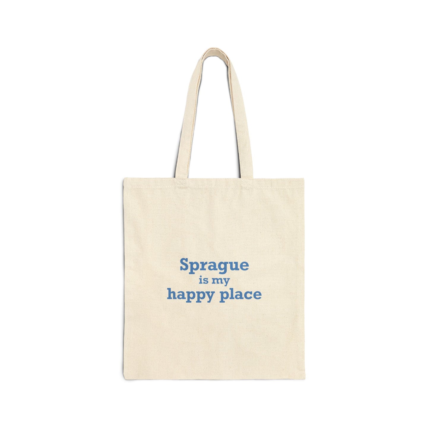 Sprague is My Happy Place Cotton Canvas Tote Bag