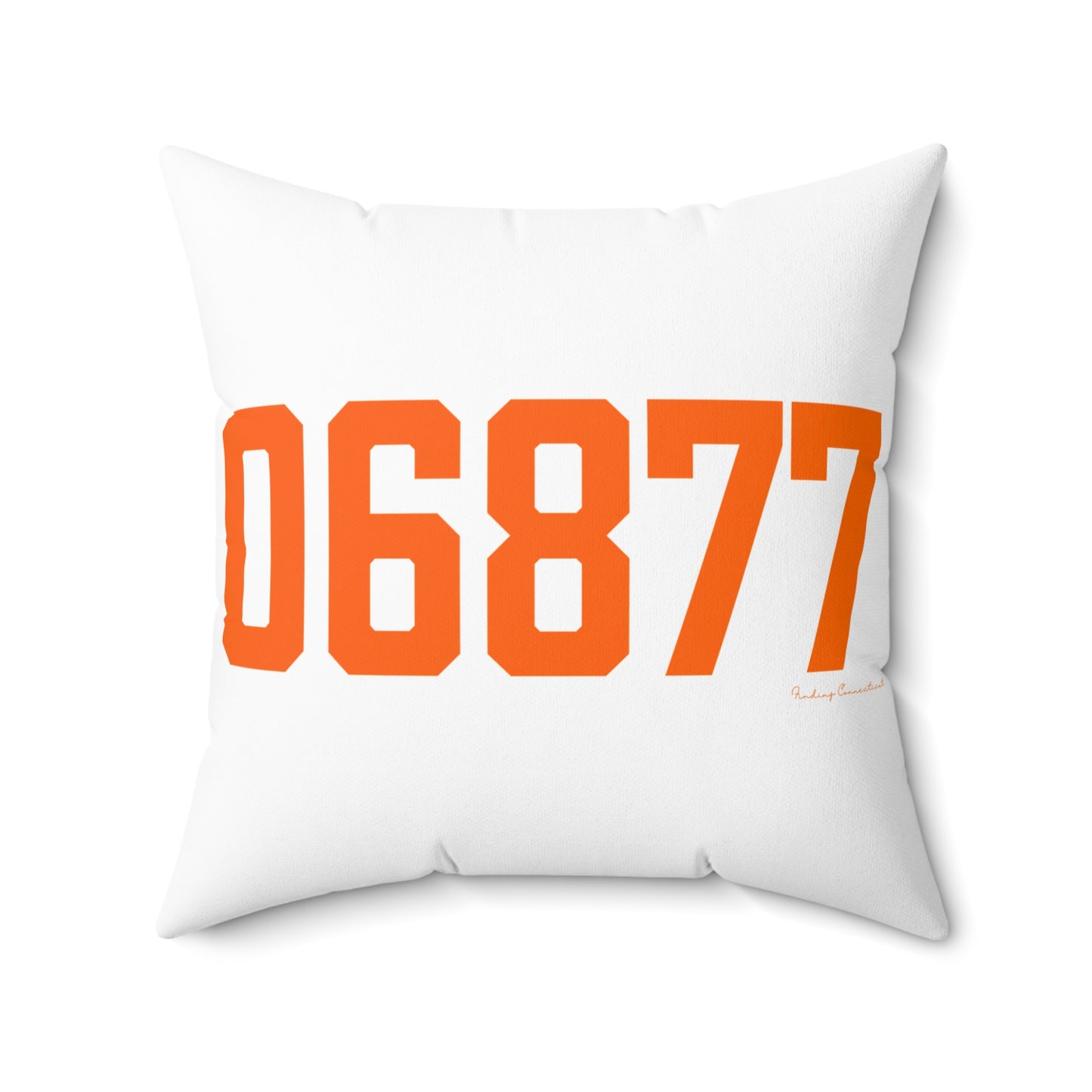06877 Ridgefield Connecticut Zip Code Spun Polyester Square Pillow