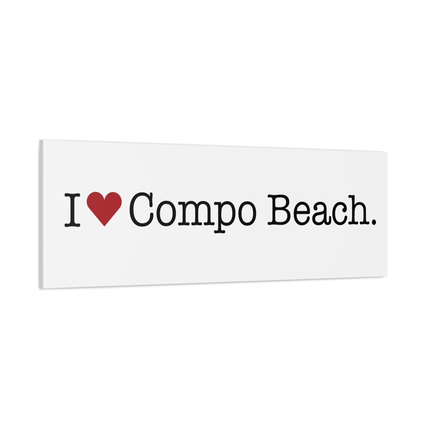 I Heart Compo Beach. Matte Canvas, Stretched, 1.25"