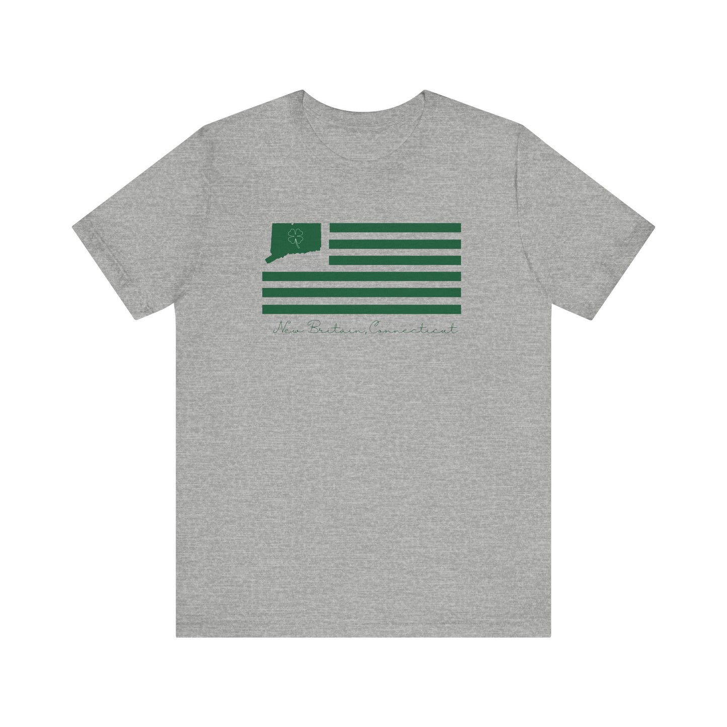 New Britain Connecticut St Patrick’s Day Flag Unisex Jersey Short Sleeve T-Shirt