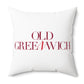 41 Tilt Old Greenwich Spun Polyester Square Pillow