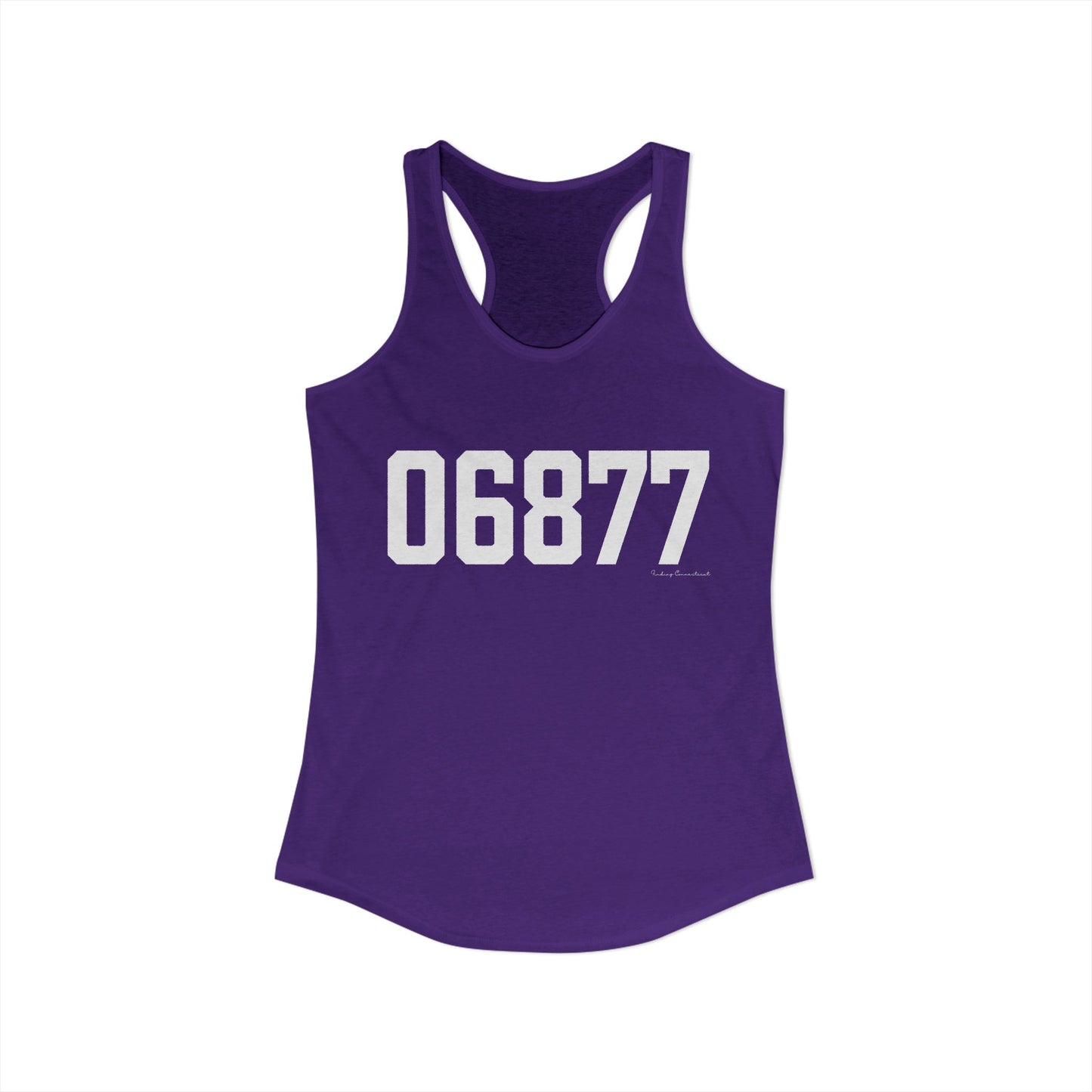 06877 Ridgefield CT Zip Code Women's Ideal Racerback Tank Top