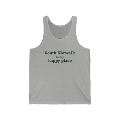 South Norwalk is My Happy Place Unisex Jersey Tank Top