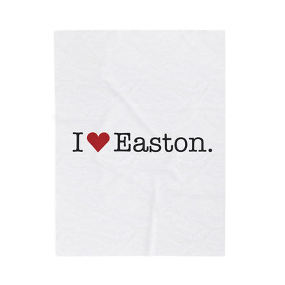 I Heart Easton. Velveteen Plush Blanket