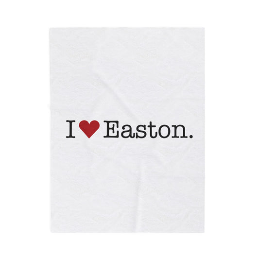 I Heart Easton. Velveteen Plush Blanket