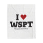 I Heart WSPT Velveteen Plush Blanket