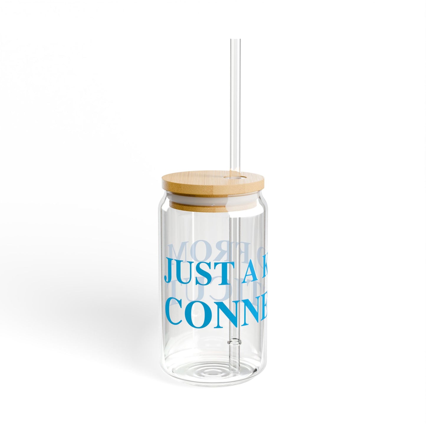 Just a kid from Connecticut Sipper Glass, 16oz