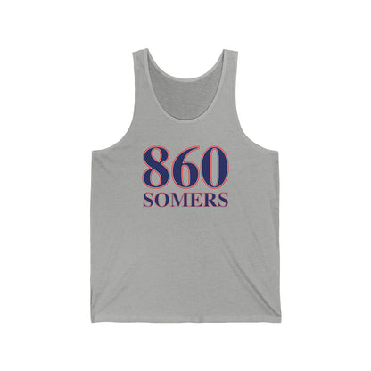 860 Somers Red White & Blue Unisex Jersey Tank Top