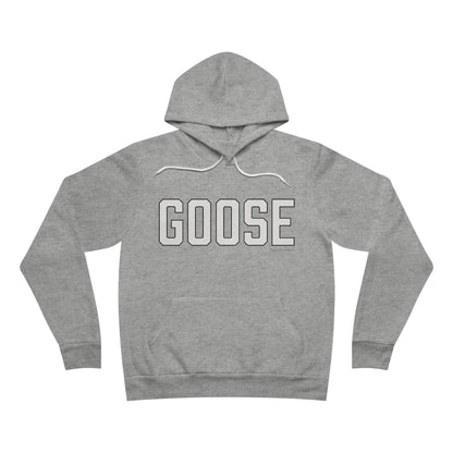 Goose Zip Code - White and Black Unisex Sponge Fleece Pullover Hoodie