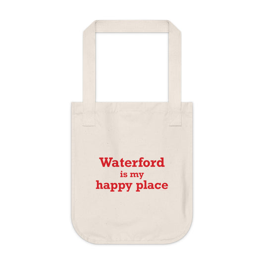 Waterford is My Happy Place Organic Canvas Tote Bag