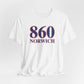 860 Norwich Red White & Blue Unisex Jersey Short Sleeve T-Shirt