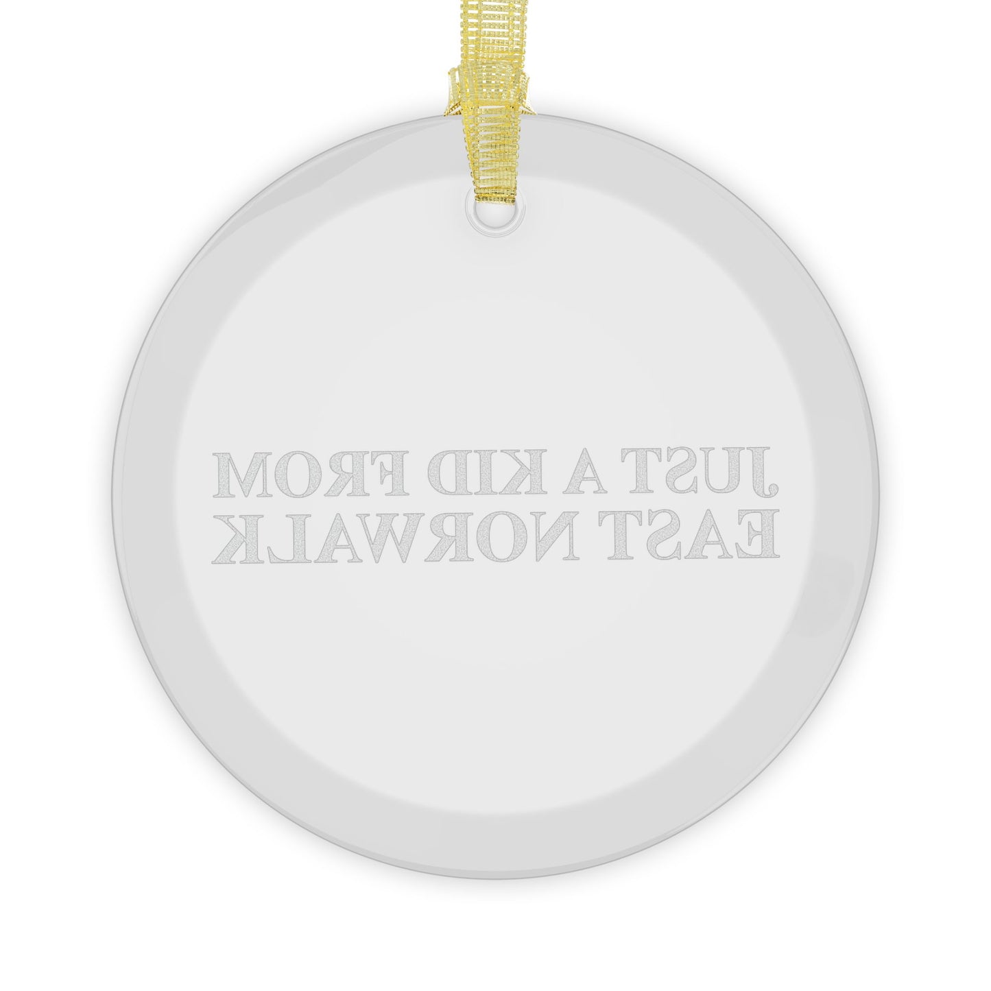 Just a kid from East Norwalk Glass Ornaments