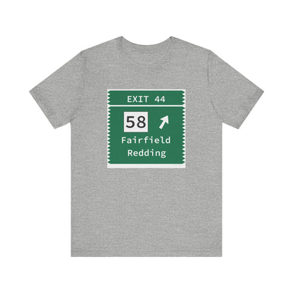 Vintage Merritt Parkway Exit 44 Sign Unisex Jersey Short Sleeve T-Shirt