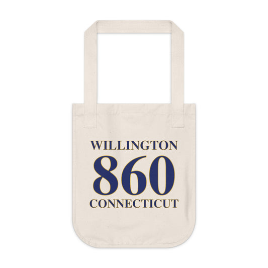 Willington 860 Connecticut Organic Canvas Tote Bag
