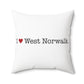 I Heart West Norwalk. Spun Polyester Square Pillow