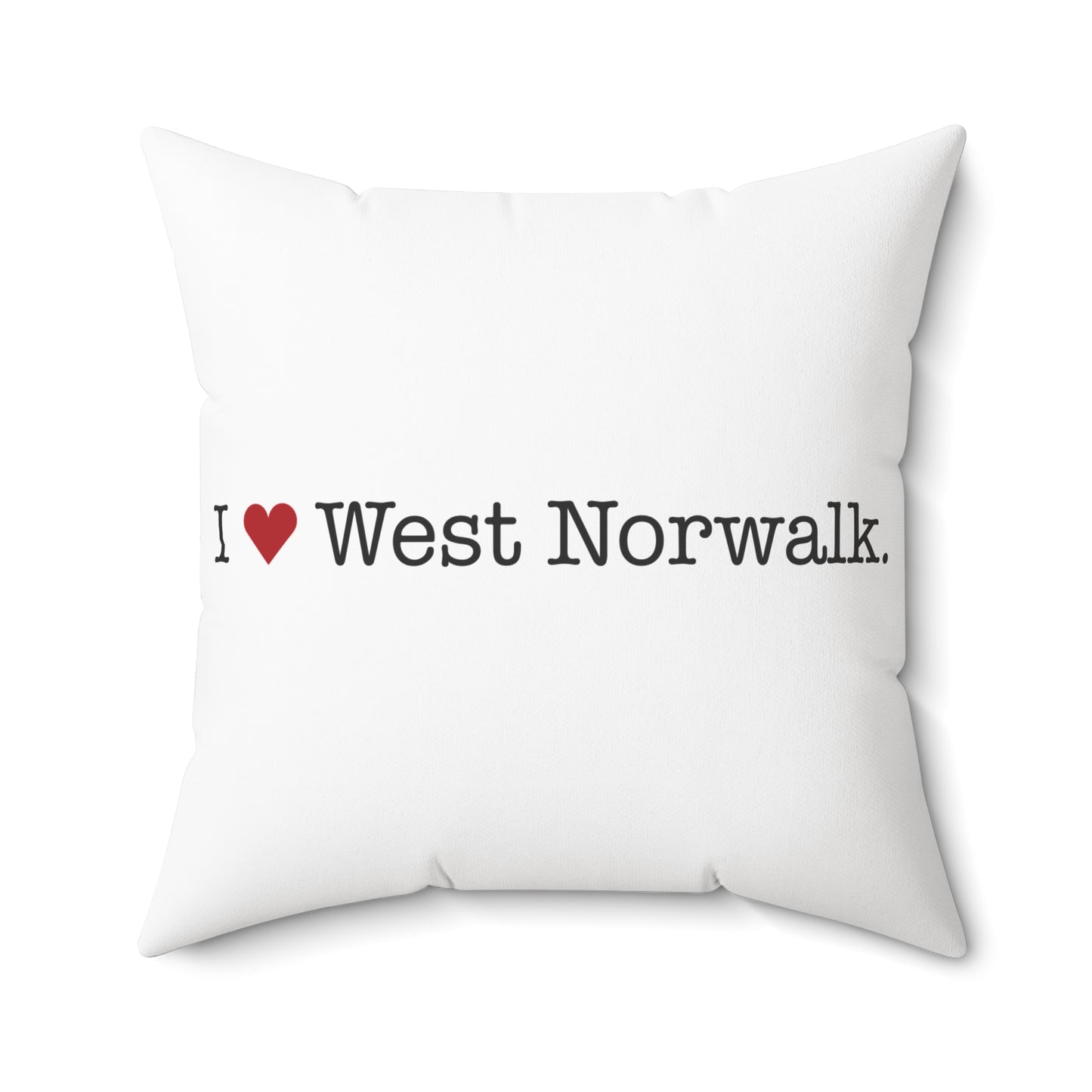 I Heart West Norwalk. Spun Polyester Square Pillow