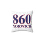 860 Norwich Red, White & Blue Spun Polyester Square Pillow