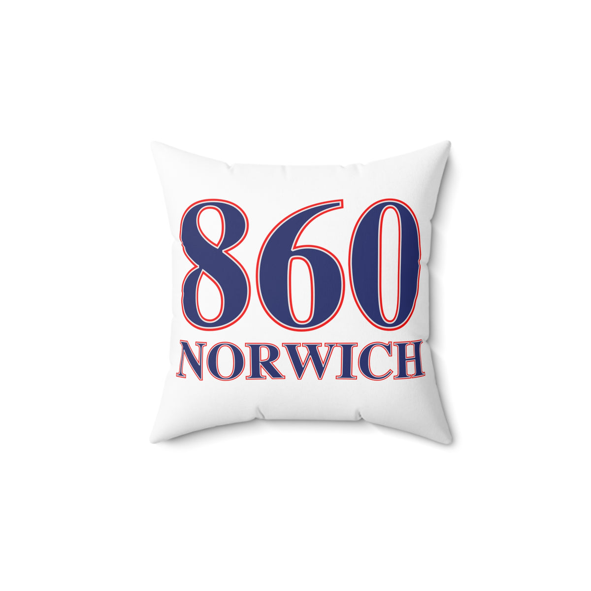 860 Norwich Red, White & Blue Spun Polyester Square Pillow