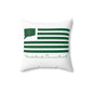 Woodstock Connecticut St. Patrick’s Day Flag Spun Polyester Square Pillow