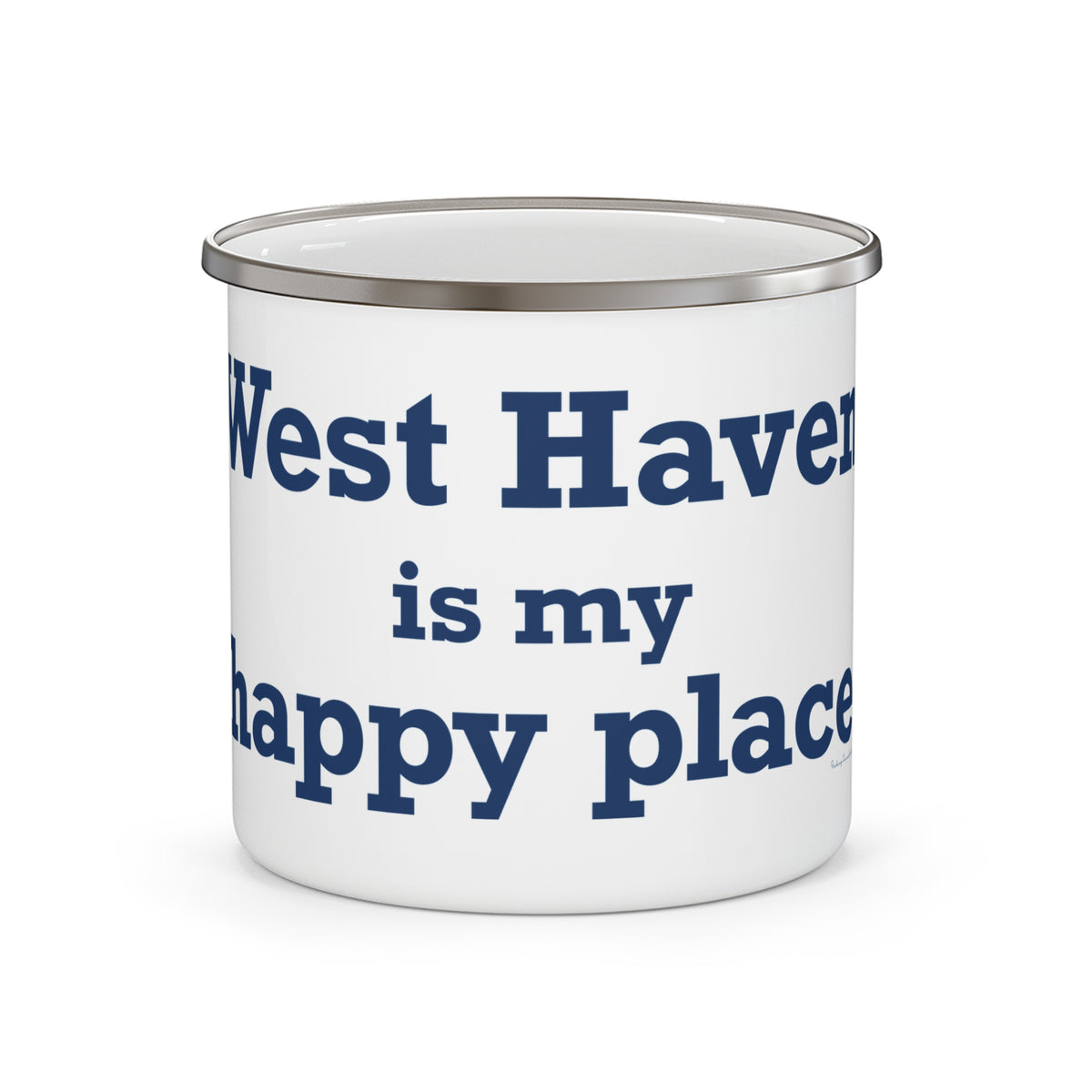 West Haven Is My Happy Place Enamel Camping Mug