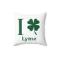I Clover Lyme Spun Polyester Square Pillow