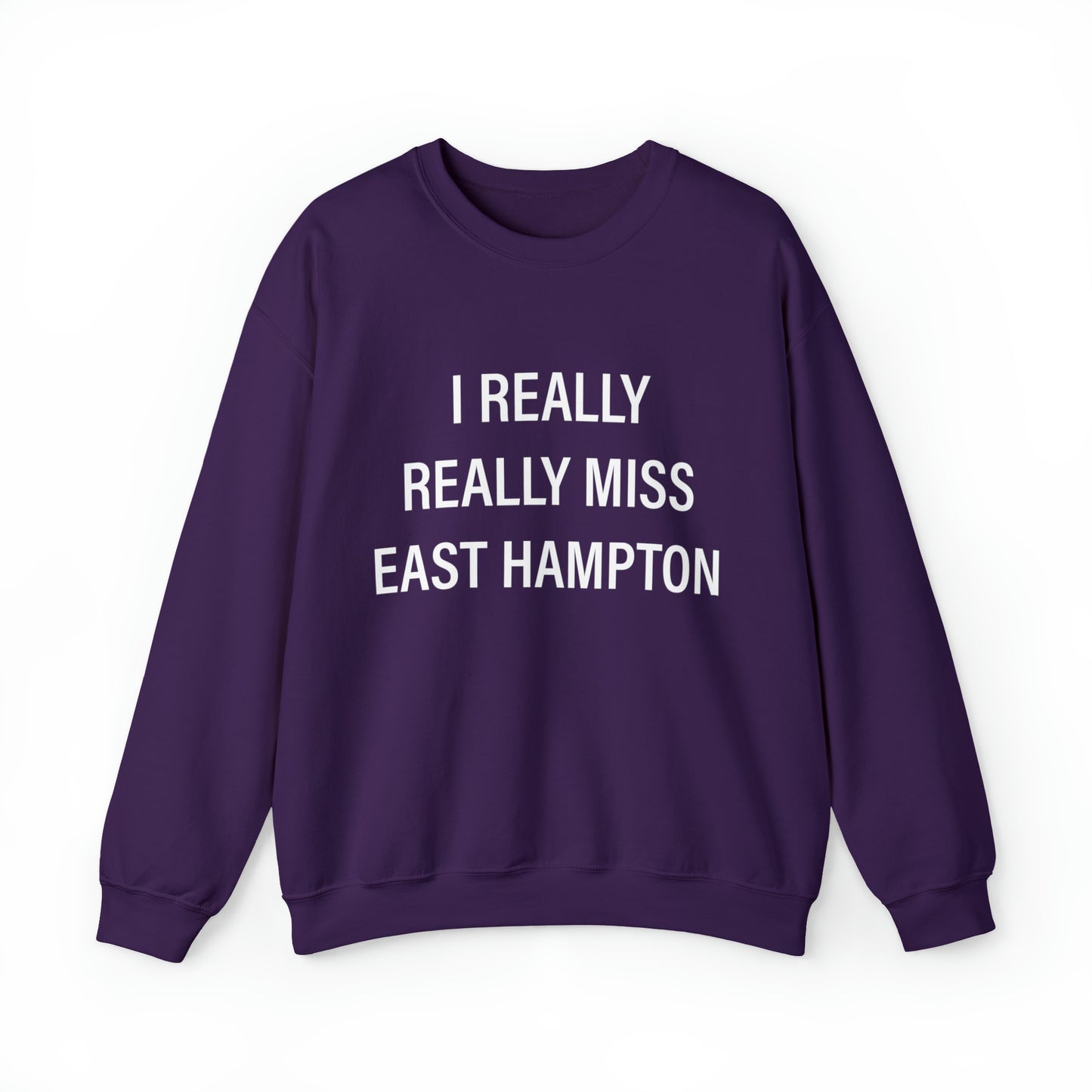 I Really Really Miss East Hampton (white) Unisex Heavy Blend™ Crewneck Sweatshirt