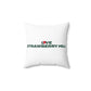 Love Strawberry Hill Spun Polyester Square Pillow