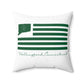 Wallingford Connecticut St. Patrick’s Day Flag Spun Polyester Square Pillow