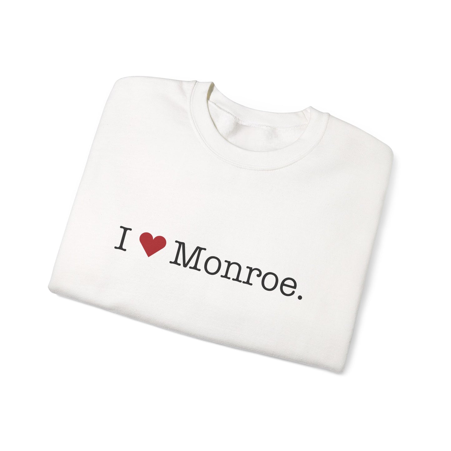 I Heart Monroe. Unisex Heavy Blend™ Crewneck Sweatshirt