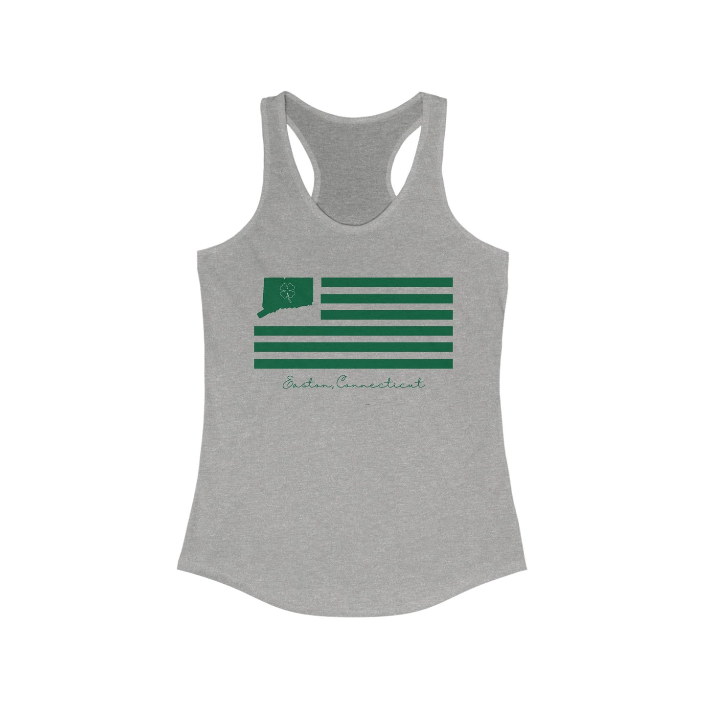 Easton Connecticut St. Patrick’s Day Flag Women's Ideal Racerback Tank Top