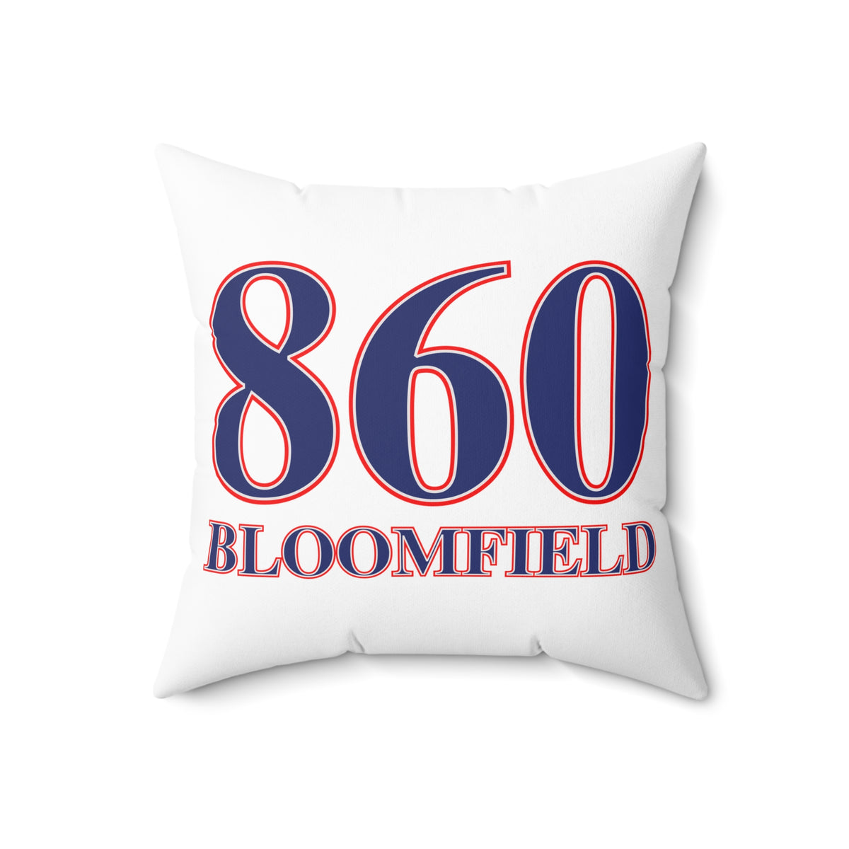 860 Bloomfield Red, White & Blue Spun Polyester Square Pillow