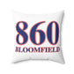 860 Bloomfield Red, White & Blue Spun Polyester Square Pillow