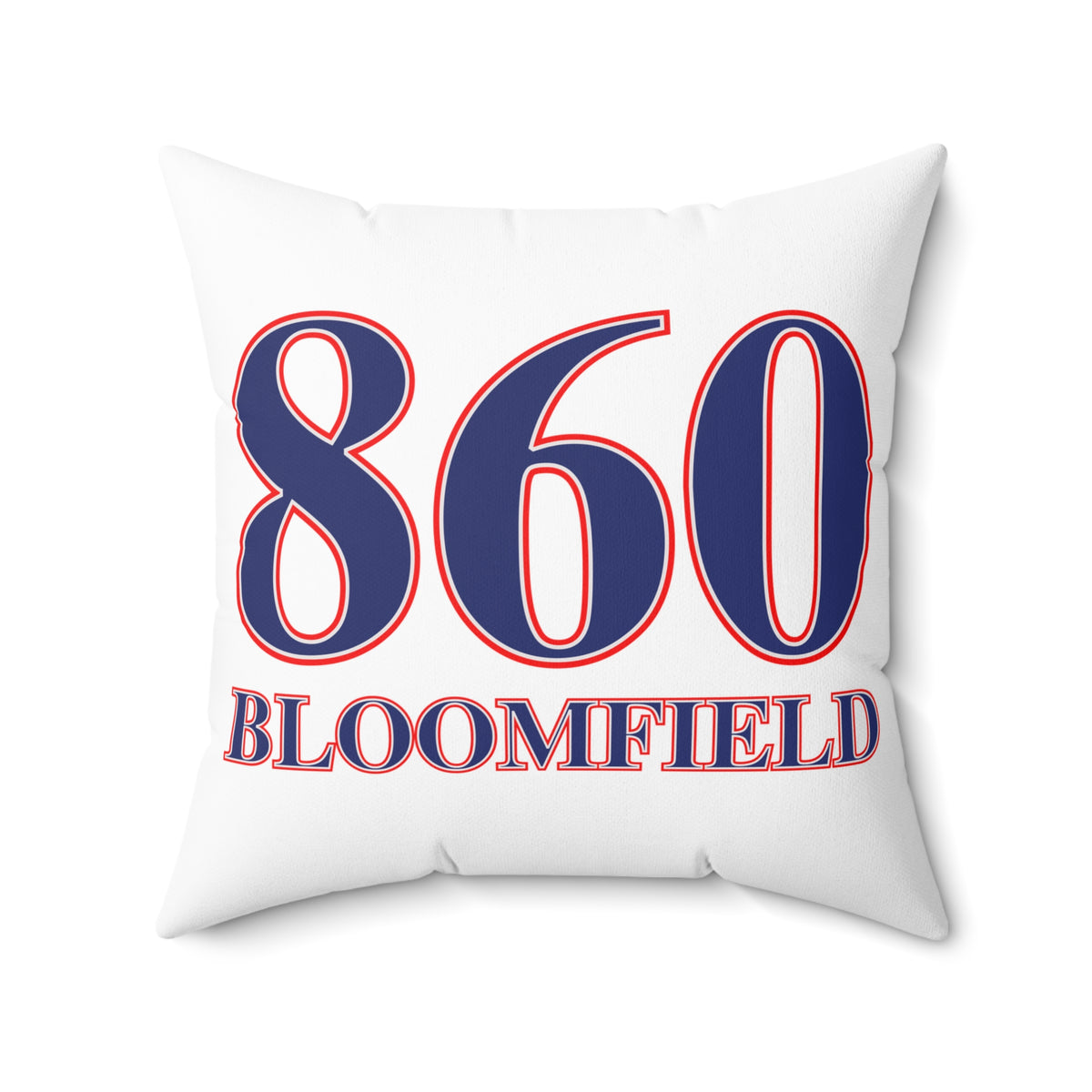860 Bloomfield Red, White & Blue Spun Polyester Square Pillow