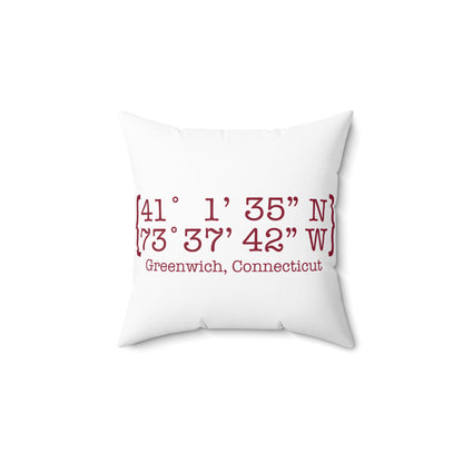 Greenwich Coordinates Spun Polyester Square Pillow