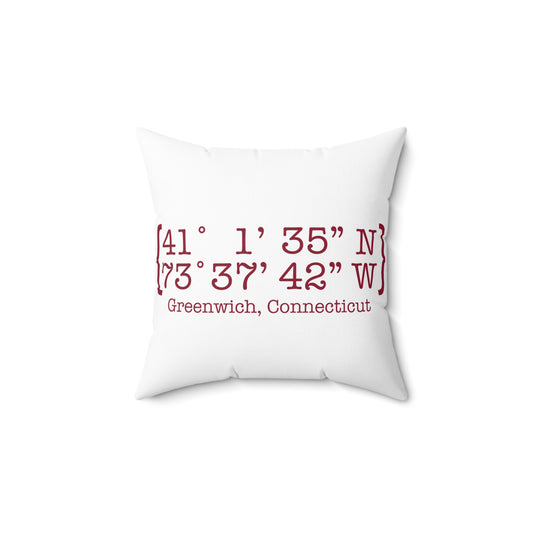 Greenwich Coordinates Spun Polyester Square Pillow
