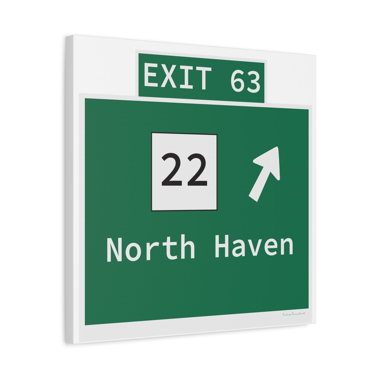 Vintage WCP Exit 63 Sign Matte Canvas, Stretched, 1.25"