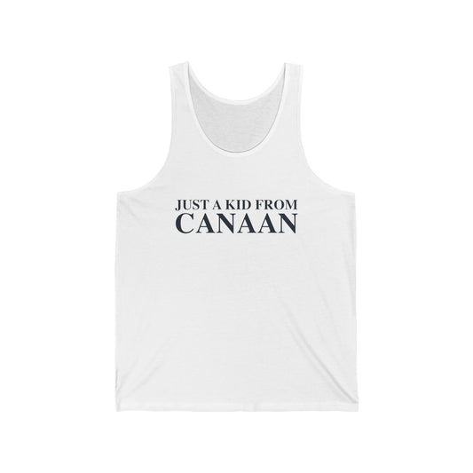 Just a kid from Canaan Unisex Jersey Tank Top