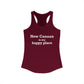 New Canaan Is My Happy Place Women's Ideal Racerback Tank Top