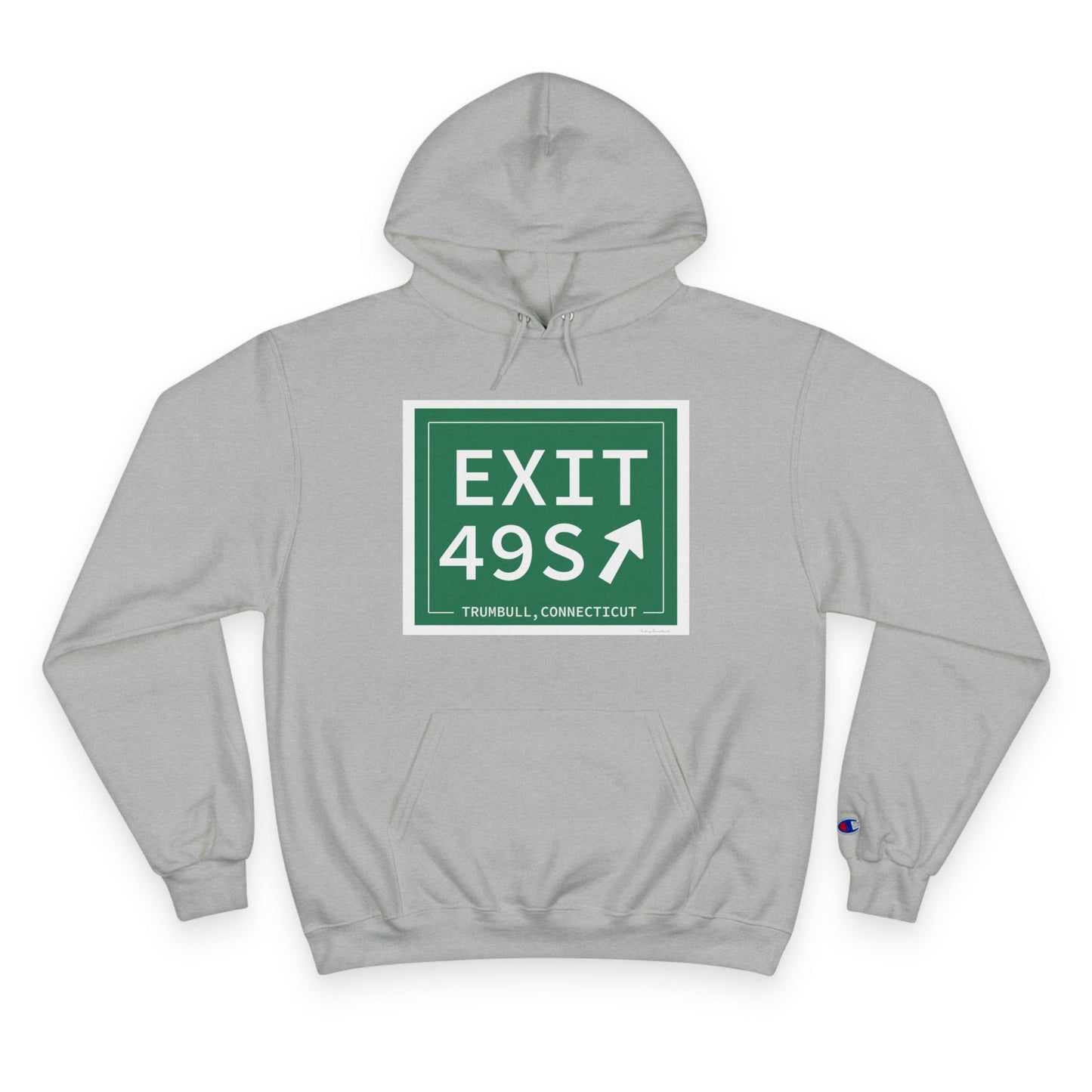 Vintage Exit 49S  Merritt Parkway Sign Champion Hoodie
