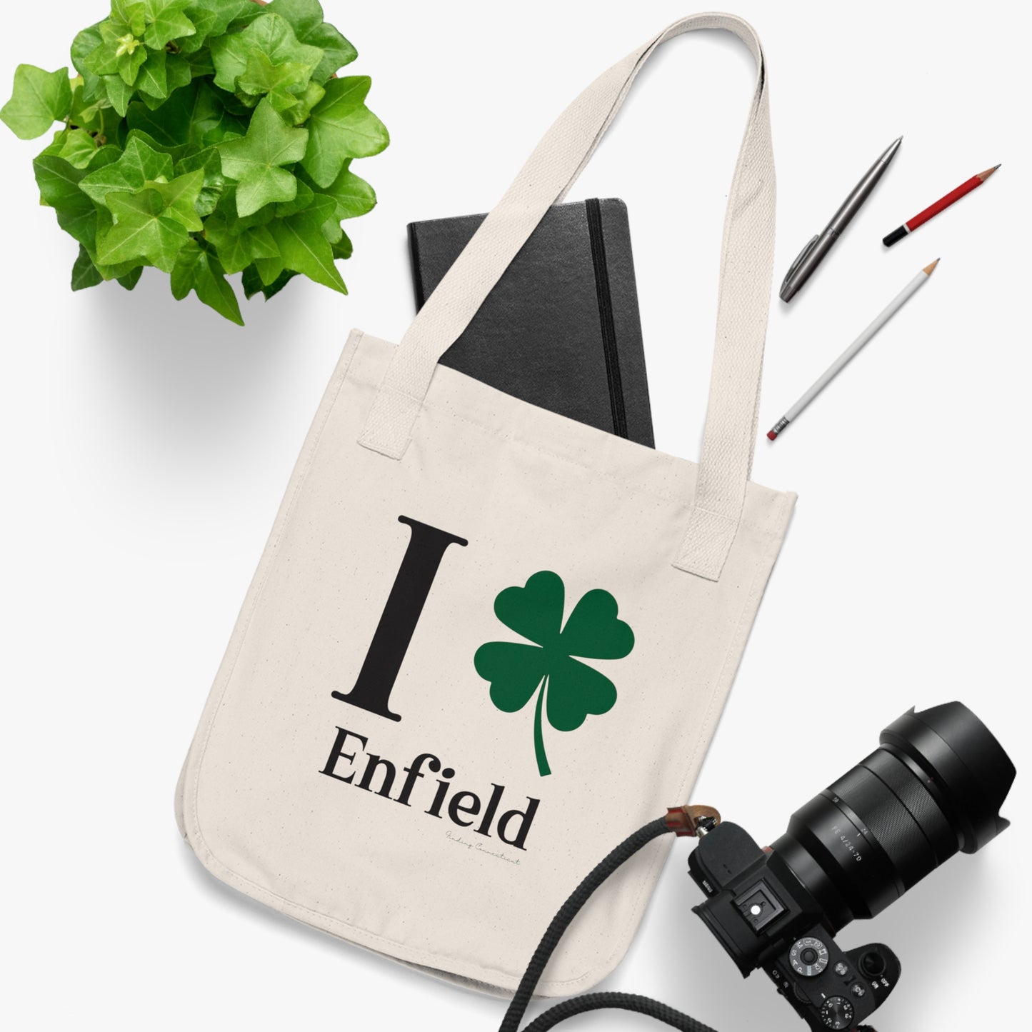 I Clover Enfield  Organic Canvas Tote Bag