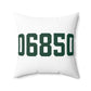 06850 Norwalk Connecticut Zip Code Spun Polyester Square Pillow
