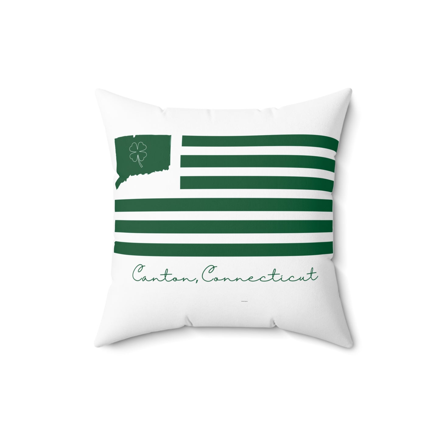 Canton St. Patrick’s Day Flag Spun Polyester Square Pillow