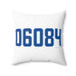 06084 Tolland Connecticut Zip Code Spun Polyester Square Pillow