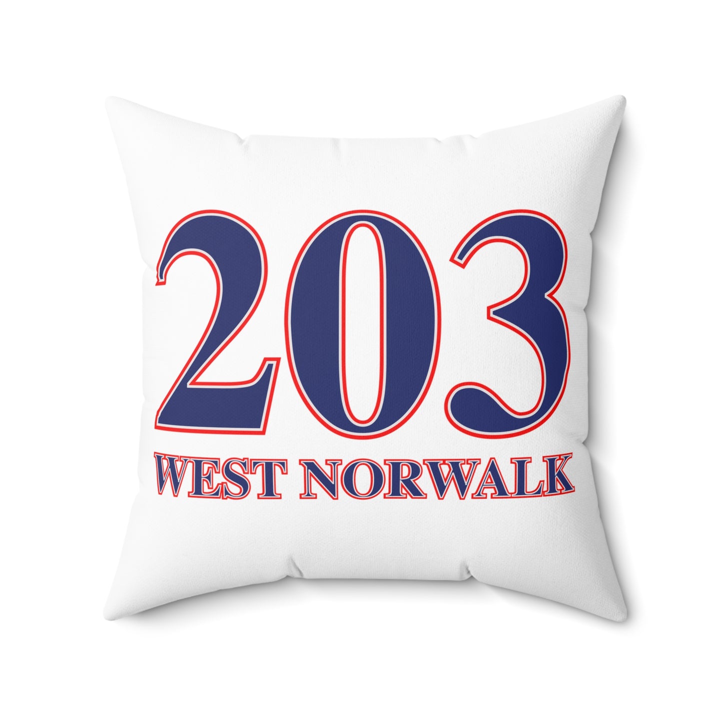 203 West Norwalk, Red, White & Blue Spun Polyester Square Pillow