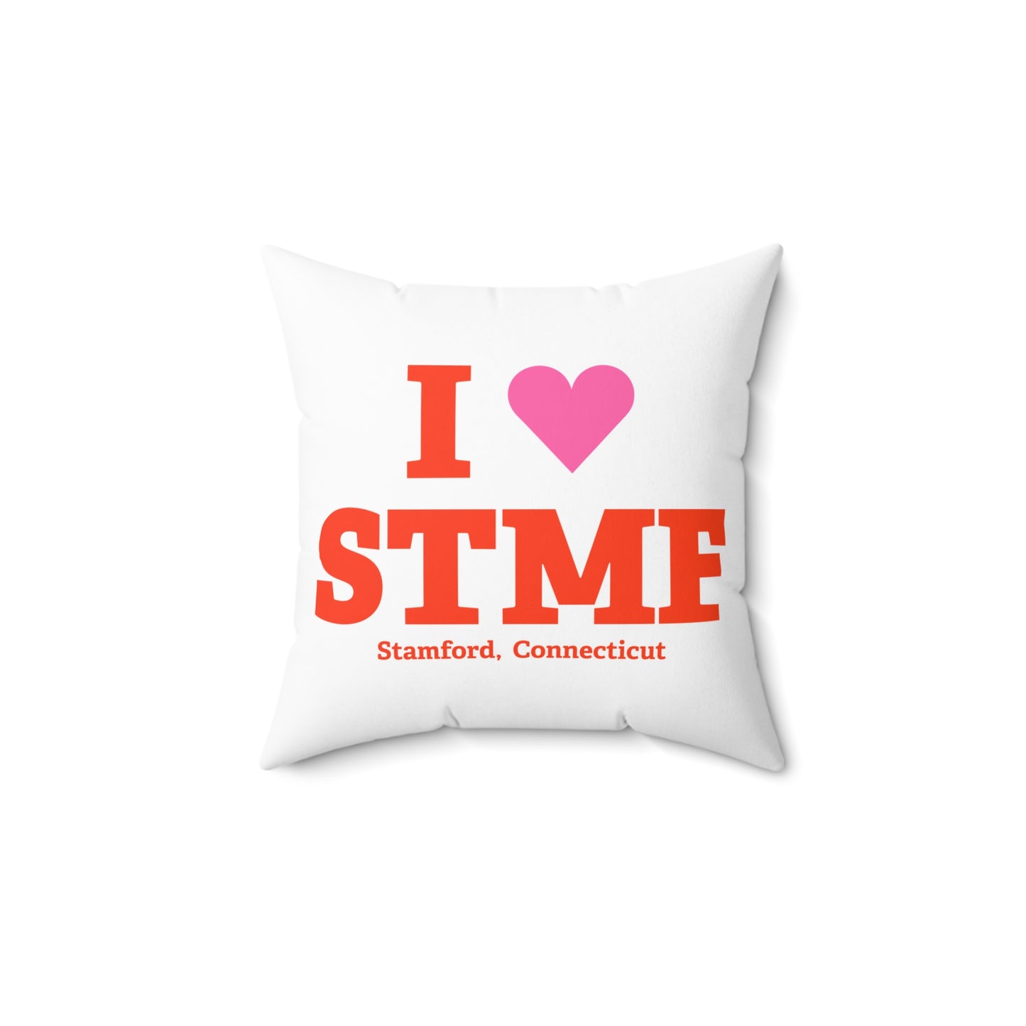 I Heart STMF Spun Polyester Square Pillow