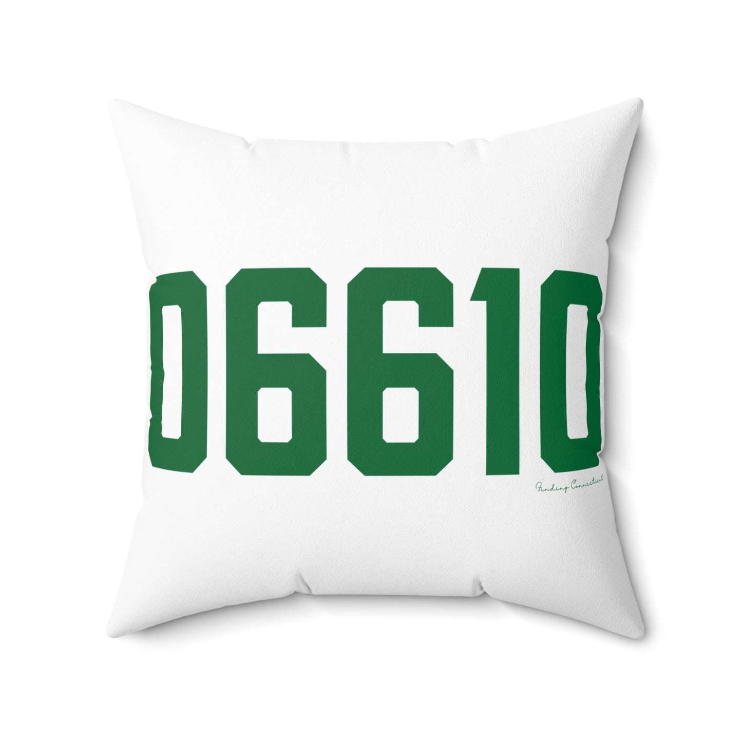06610  Bridgeport Connecticut Zip Code Spun Polyester Square Pillow
